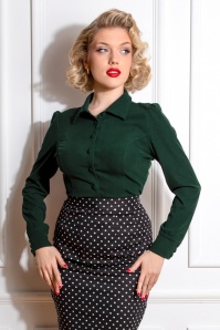 Hearts & Roses - Frida blouse in groen