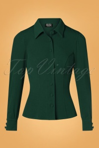 Hearts & Roses - Frida blouse in groen 2
