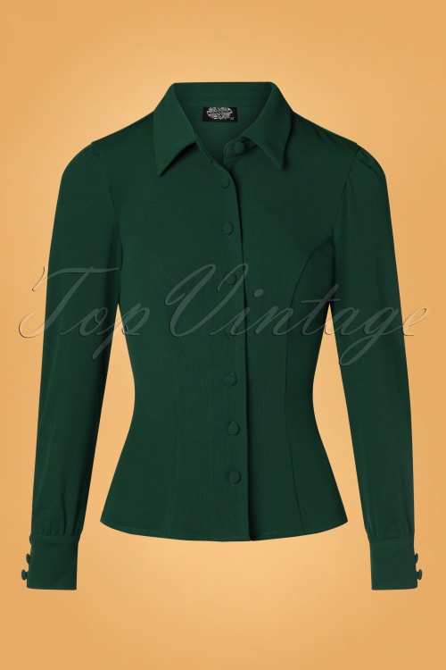 Hearts & Roses - Frida blouse in groen 2