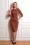 Rosalie Wiggle Dress Années 50 en Rouge Brique