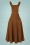 50s Lifes A Peach Pinafore Swing Dress in Camel