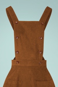 Banned Retro - 50s Lifes A Peach Pinafore Swing Dress in Camel 3