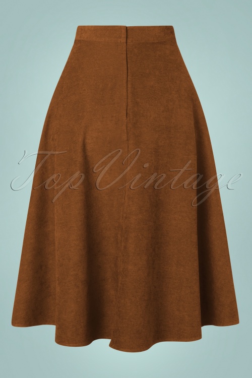 Banned Retro - 50s Lifes A Peach Pinafore Swing Dress in Camel 6