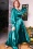 Starlet Satin Robe Gown Années 40 en Bleu