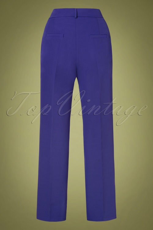 20to - 70s Scarlett Straight Pants in Purple Blue 2