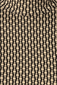 Compania Fantastica - 70s Chelsea Chains Print Top in Cream and Black 3