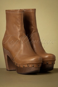 Grünbein - Isabell Clog Booties in Whiskey Brown 2