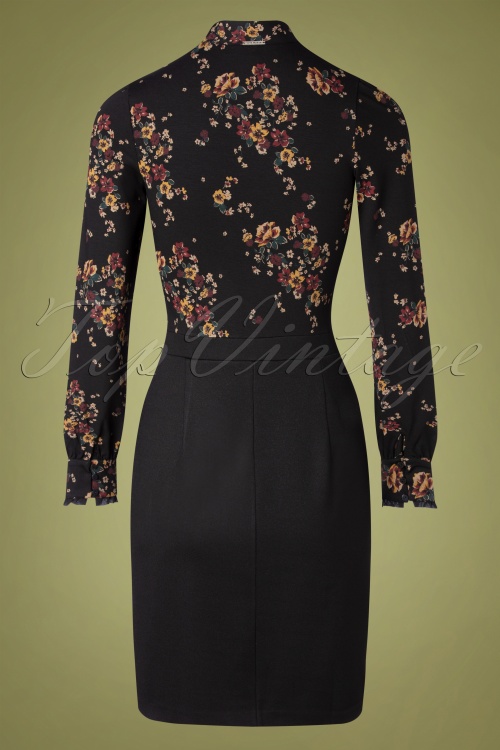 Vive Maria - 60s Writing Diary Floral Dress in Black 2