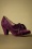 Madison Velvet Shoe Booties Années 40 en Bordeaux