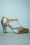 20s Gatsby T-Strap Pumps in Bronze and Gold