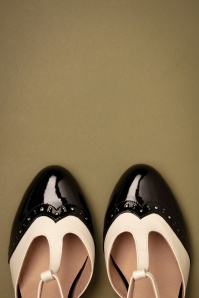 Chelsea Crew - 20s Gatsby T-Strap Pumps in Black and White 3