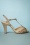 Diana T-Strap Sandalettes Années 50 en Dóré Pâle Éblouissant