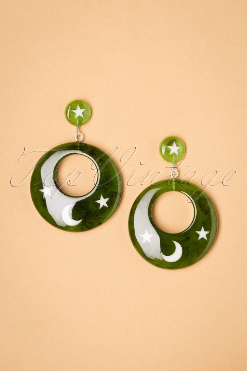 Splendette - TopVintage Exclusive ~ 50s Zombie Earrings in Green