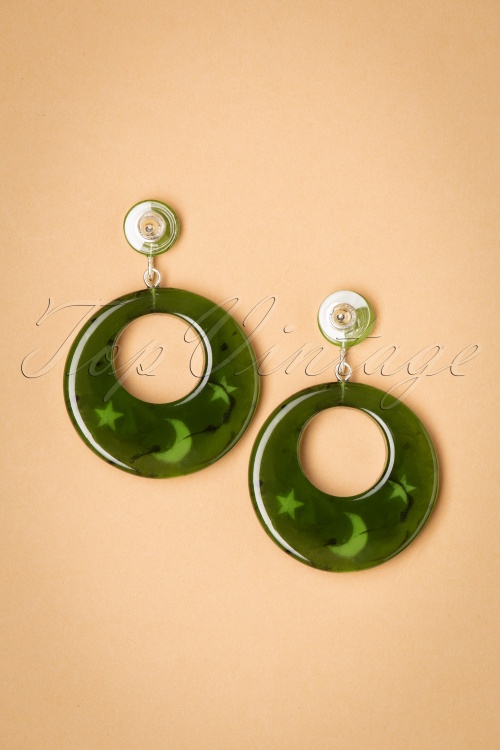 Splendette - TopVintage Exclusive ~ 50s Zombie Earrings in Green 2