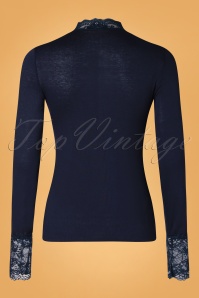 20to - 50s Seraya Lace Top in Navy 2