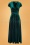 50s Olivia Maxi Velvet Dress in Green