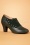 Ava Aurelie Leather Shoe Booties Années 20 en Vert Foncé