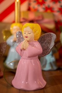 Rice - Large Angel Shaped Candleholder in Baby Pink 2