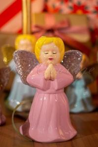Rice - Large Angel Shaped Candleholder in Baby Pink