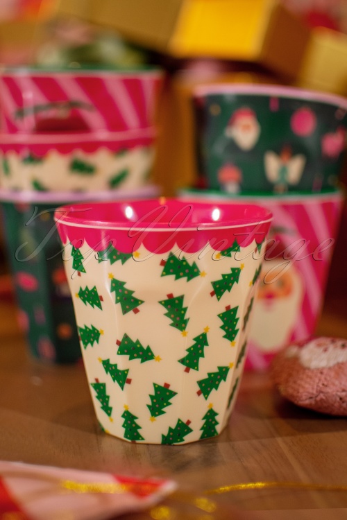 Rice - Set of 6 Small Christmas Melamine Cups 5