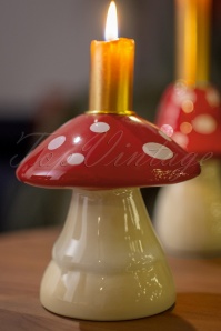 Rice - Wide Mushroom Shaped Candleholder