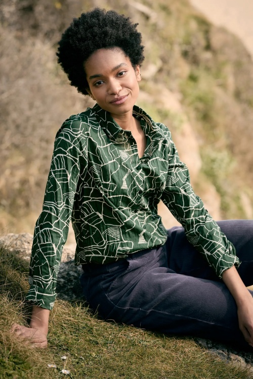 Seasalt - Larissa Field View blouse in groen 2