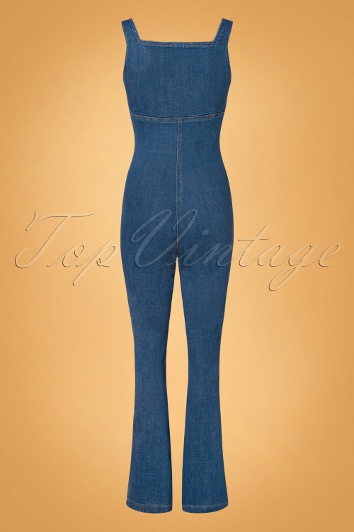 Who's That Girl - 70s Elly Jumpsuit in Denim Blue 5