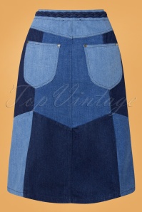 Who's That Girl - Rina Denim Skirt Années 70 en Bleu 2