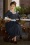 Miss Candyfloss - Jael Abalone Asymmetrical Swing Dress Années 50 en Bleu Marine 3