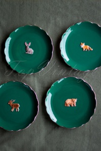 &Klevering - Forest animal plate set van 4
