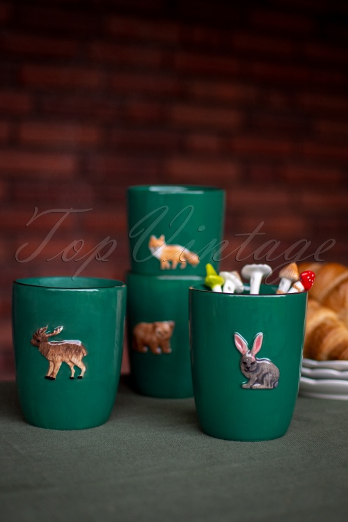 &Klevering - Forest Animal Mugs Set of 4