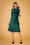 Peggy Pepper Dress Années 70 en Vert Sapin