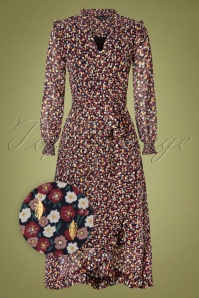 Smashed Lemon - Hazel Floral Maxi Dress Années 70 en Multi 2