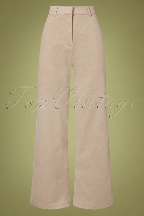 Smashed Lemon - 60s Paulina Trousers in Sand