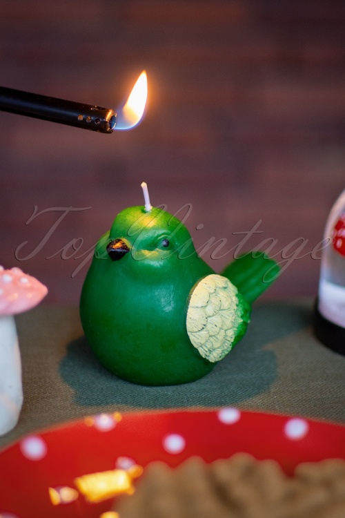 &Klevering - Chirp Candle in Dark Green 2
