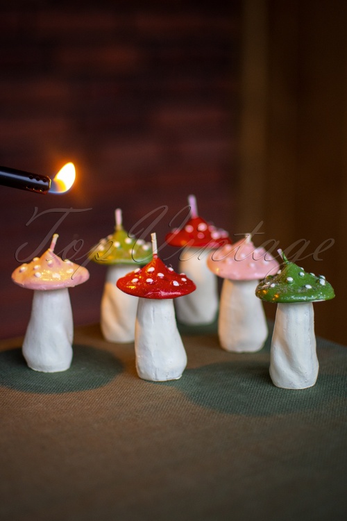 &Klevering - Mushroom Candle Set of 6