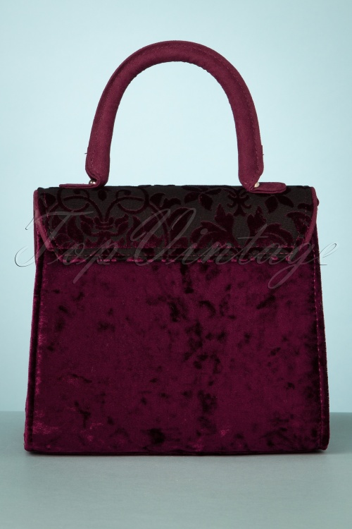 Ruby Shoo - 50s Hamilton Handbag in Wine 5