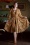 Portia Dora Embroidered Overcoat Années 50 en caramel