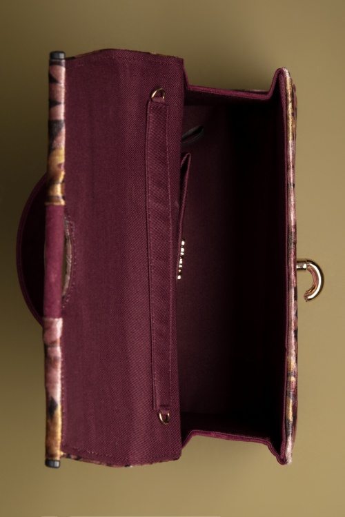 Ruby Shoo - 50s Malibu Handbag in Burgundy 4