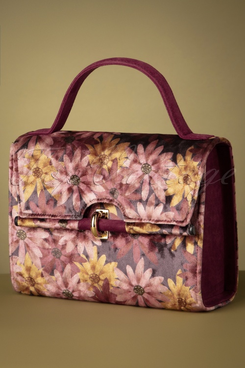Ruby Shoo - 50s Malibu Handbag in Burgundy 3