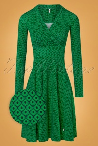 Blutsgeschwister - 60s Shalala Tralala Shawlax Dress in Greenish Smell