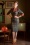 Isadora Amber Tartan Wiggle Dress Années 50 en Gris et Brique