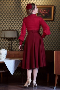 Miss Candyfloss - 50s Belita Rose Swing Skirt in Red 2