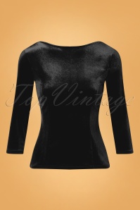 Vintage Chic for Topvintage - Narina fluwelen top in zwart