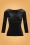 50s Narina Velvet Top in Black