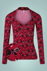 Blutsgeschwister - 50s Miraculous Power Iconic Dala Top in Red