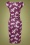 Vintage Chic 45075 Pencil Dress Wine Floral 221026 606W