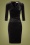 50s Amore Velvet Pencil Dress in Black