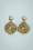 Day&Eve by Go Dutch Label - Flower Earrings Années 60 en Doré et Sauge