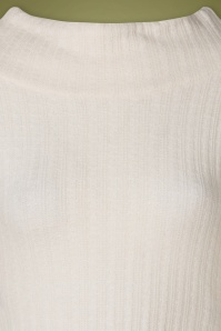 Miss Candyfloss - Exklusiv von TopVintage ~ Hess Aurum Cropped Knitted Top in Weiß 3